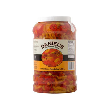 Daniel’s hot pepper rings 3.78L bulk jar for restaurants
