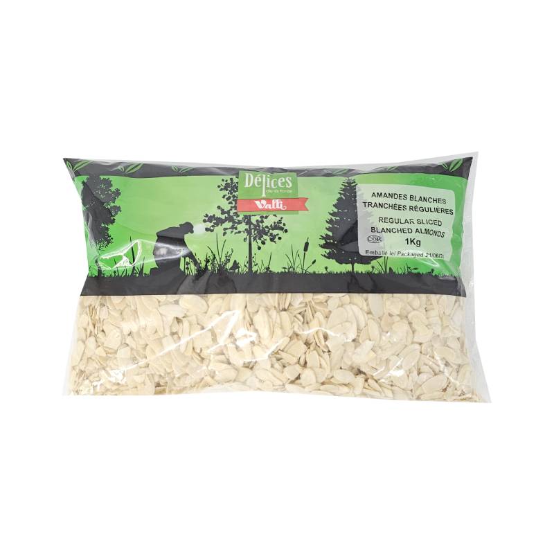 Sliced blanched almonds 1kg premium baking nuts
