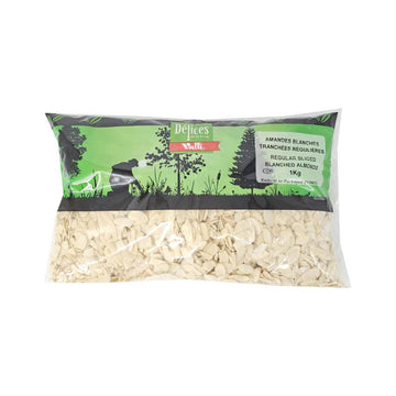 Sliced blanched almonds 1kg premium baking nuts
