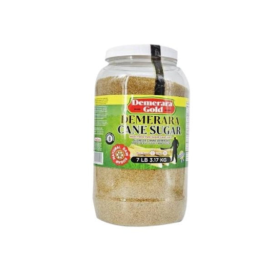 Demerara Gold cane sugar 7 lb jar natural raw sugar