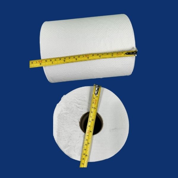 DuraPlus 600 feet white hardwound roll towel 6 rolls case packaging