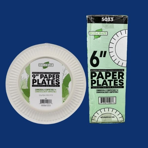 Eco-Craze 5033 paper plates packaging box 1200 pcs