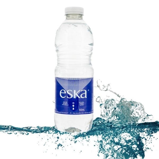 Eska spring water 500ml plastic bottles shrink wrapped pack of 35 for restaurant beverage supply