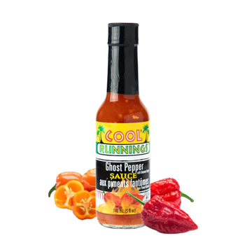 Label detail showing Ghost Pepper and Habanero pepper blend for extreme heat