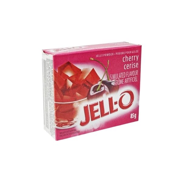 1 kg bulk bag of Jell-O Cherry Jelly Powder for restaurant and catering use