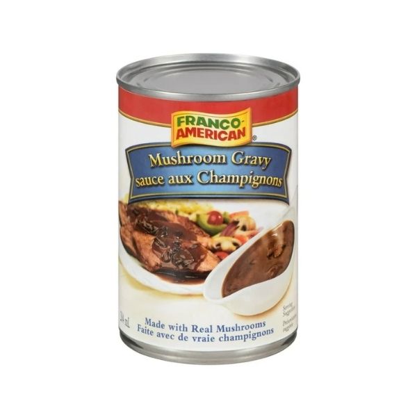 Franco American mushroom gravy 284ml ready to use canned gravy