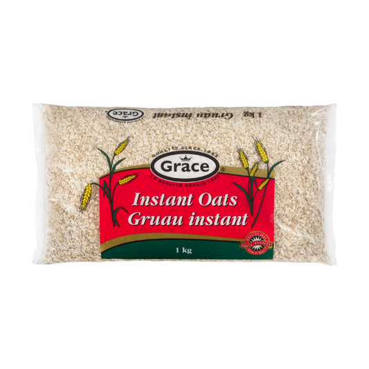 Grace instant oats 1kg bag front packaging
