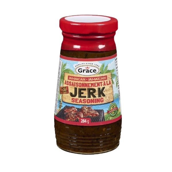 Grace Jamaican jerk seasoning hot 284g glass jar

