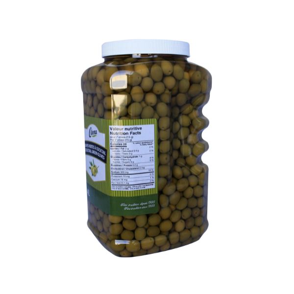 Green olives 4L container for restaurants and bars