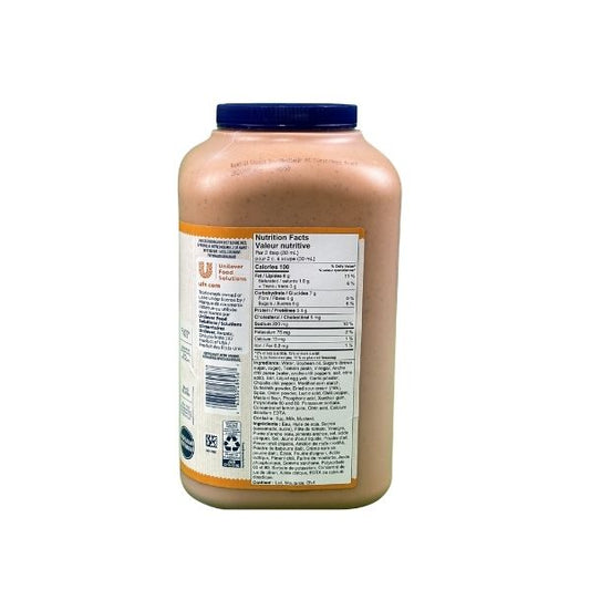 Hellmanns Ancho Chipotle Sauce 3.78L foodservice jug front label