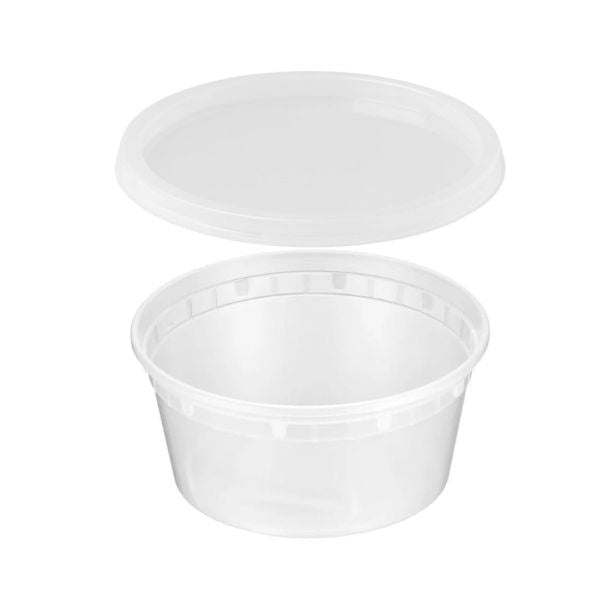 Hotpack 12oz PP deli round container with lid 240 sets packaging box