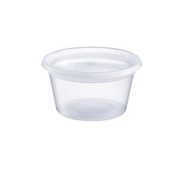 Hotpack 12oz PP deli round container with lid 240 sets packaging box