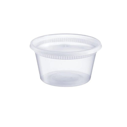 Hotpack 12oz PP deli round container with lid 240 sets packaging box
