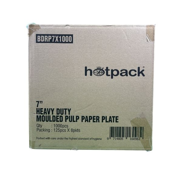 Box of 200 Eco-Craze 25oz (750ml) Round Kraft Paper Containers.