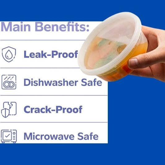 8oz Clear PP Deli Round Containers with Lids - 240 Sets/Case | Hotpack DC8PPI