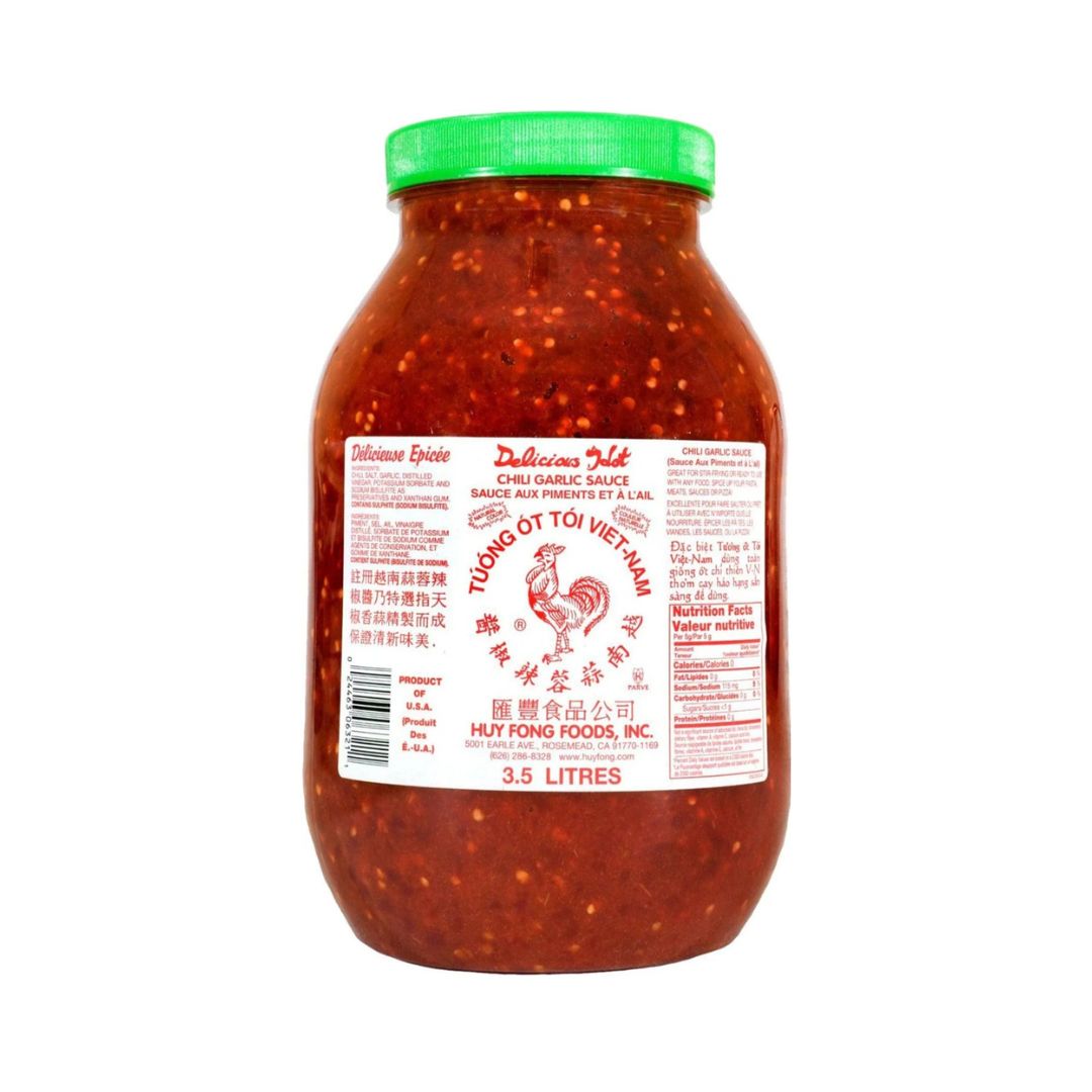 Huy Fong Sriracha 3.5 L bulk jar for restaurants