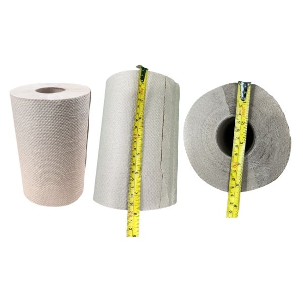 Brown kraft hardwound paper towel roll for restaurant washrooms