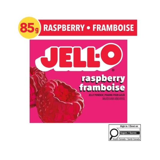 raspberry jelly powder 85 g retail pouch front view
