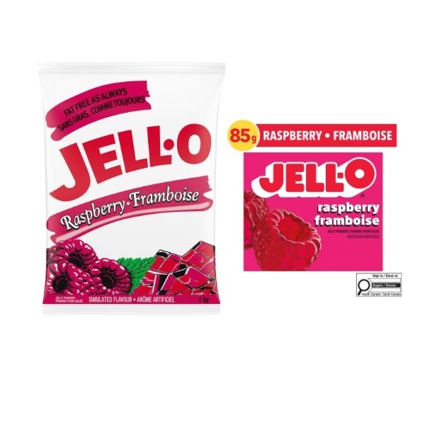 raspberry jelly powder 85 g retail pouch front view

