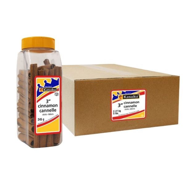 Kasuku cinnamon sticks 245 g jar front view
