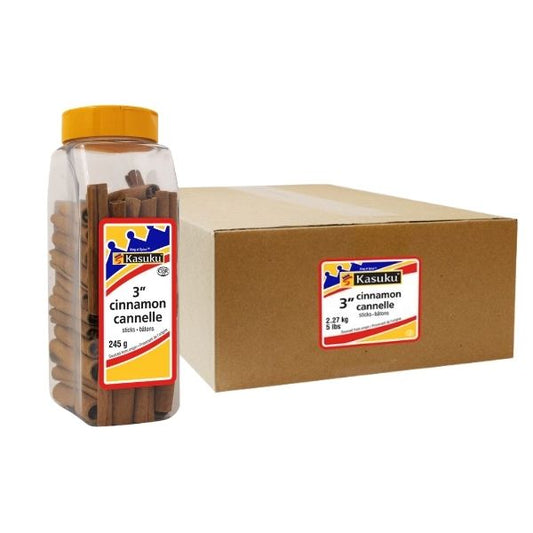 Kasuku cinnamon sticks 245 g jar front view
