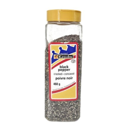 Kasuku cracked black pepper 450 g bottle coarse spice
