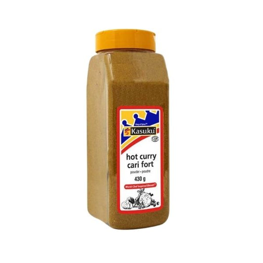 Kasuku hot curry powder 430 g plastic bottle for spicy cooking
