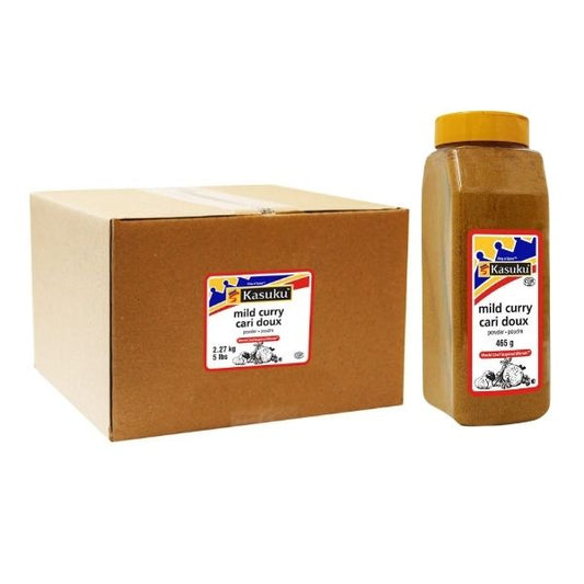 Kasuku mild curry powder 5 lb bulk box for restaurant use
