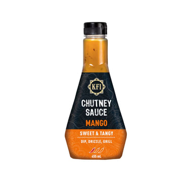 KFI Mango Chutney Sauce 455 mL bottle front view