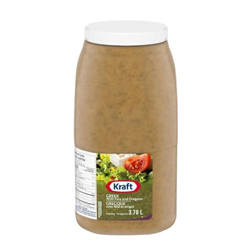 Kraft Greek dressing feta oregano 3.78 L bulk container front view
