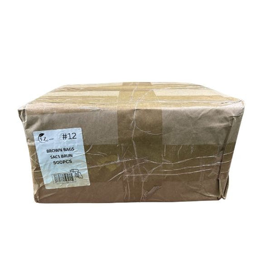 Bulk kraft brown paper bags size 12 for bakery and grocery packaging