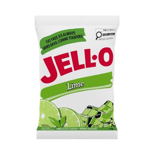 Lime jelly mix for desserts and catering