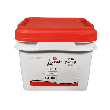Lynch beef gravy base 12lb bulk tub for restaurants