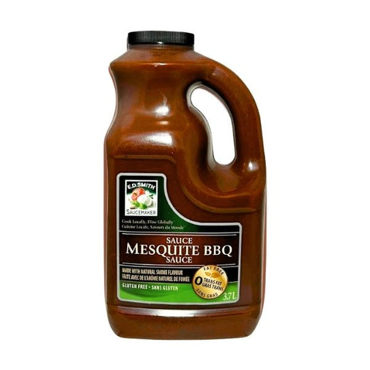 mesquite bbq sauce label showing smoky barbecue flavour
