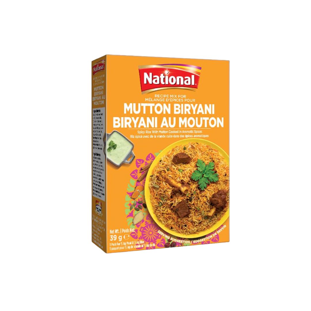 National mutton biryani mix 39g box