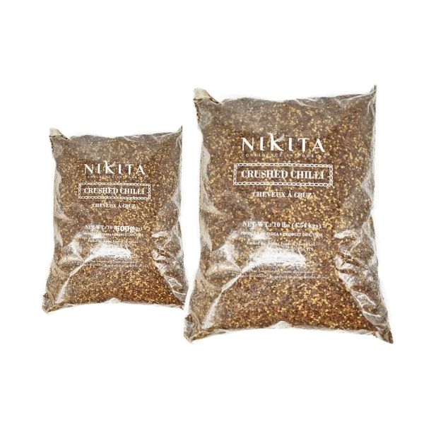 Nikita crushed chilli flakes 10LB bulk bag packaging