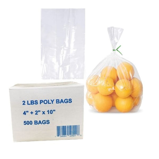 clear poly bag filled with cherry tomatoes tied at top