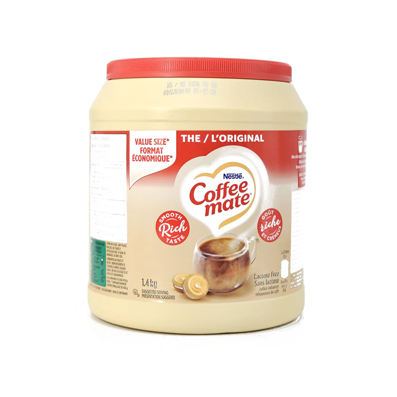 Nutrition facts label for original coffee enhancer showing calorie count and ingredients list