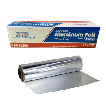 PPP heavy duty aluminum foil roll 12 inch x 656 ft commercial kitchen foil for restaurants and catering
