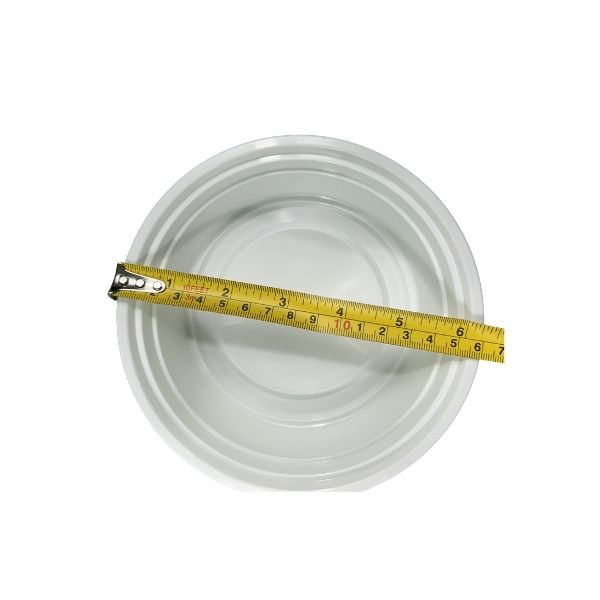 PPP 16oz round plastic takeout container with lid leak proof white