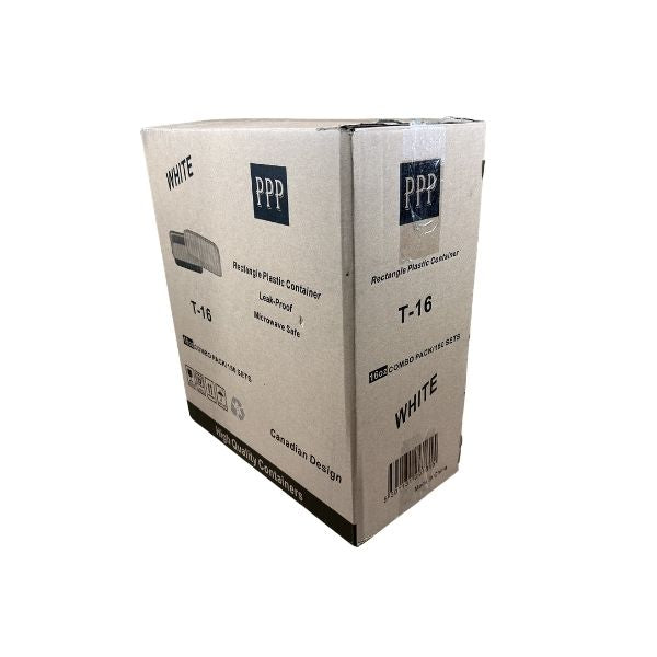 PPP 16oz leak proof microwave safe rectangle takeout containers