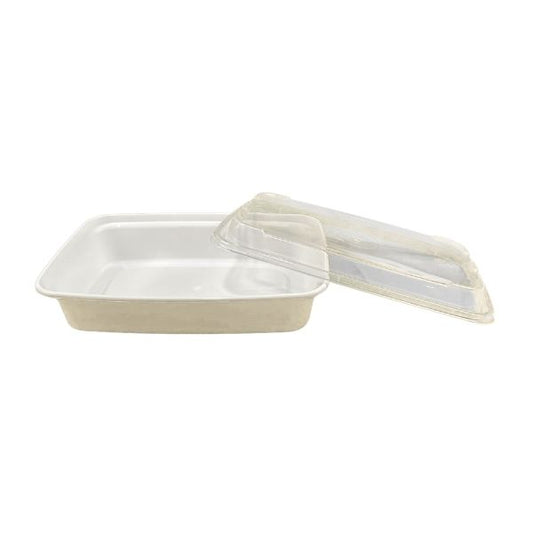 PPP T-16 16oz white rectangle plastic container 150 sets bulk packaging