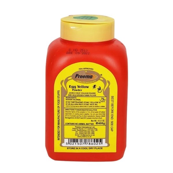 Preema egg yellow food colour powder 400g baking ingredient
