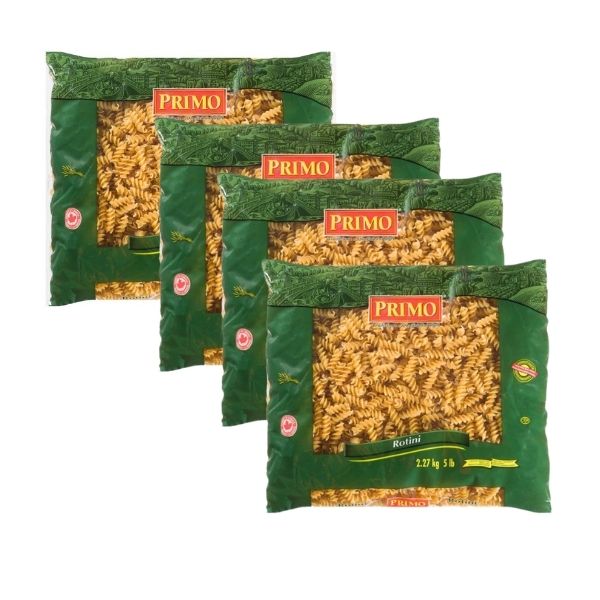 Primo rotini pasta bulk case 4x5lb foodservice
