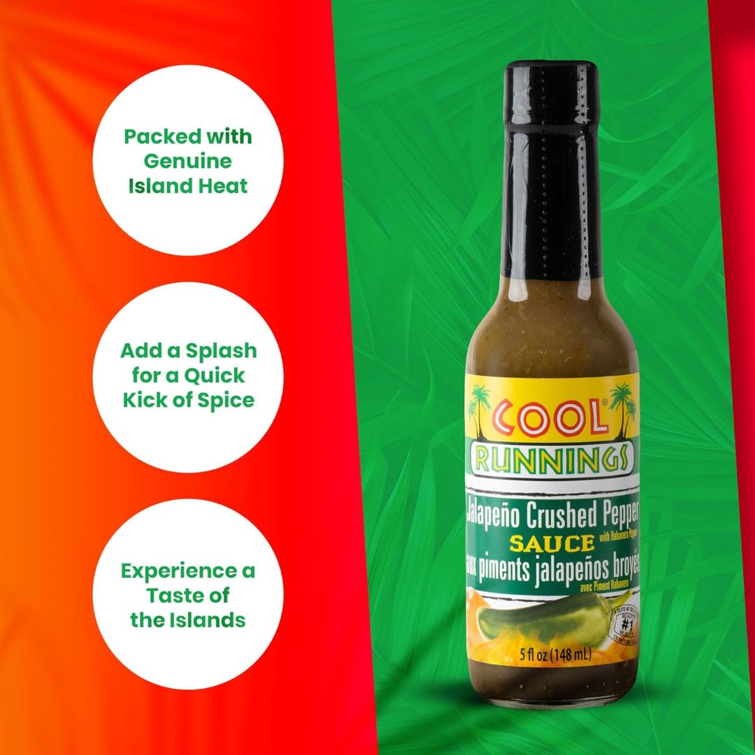 5 fl oz glass bottle of crushed jalapeño pepper sauce for wholesale buyers