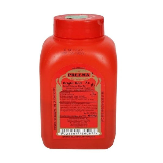 Bright red food colouring powder for cakes and desserts
