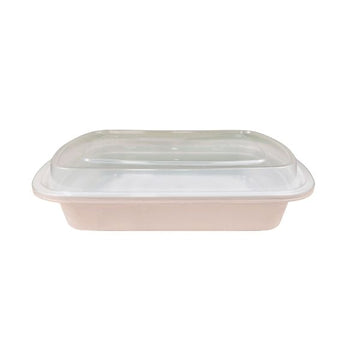 Rhino 24oz heavy rectangular takeout containers 150 pack with lids