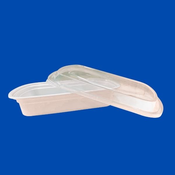 Rhino 24oz heavy rectangular takeout containers 150 pack with lids