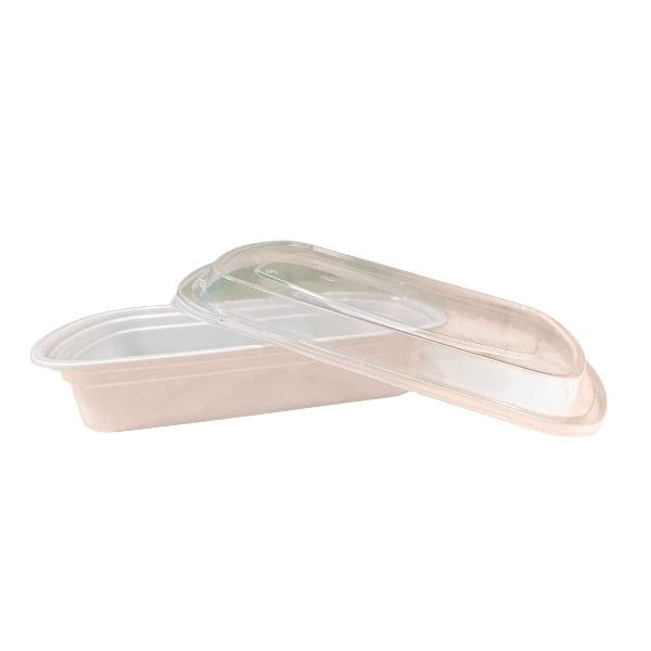 Rhino 24oz heavy rectangular takeout containers 150 pack with lids