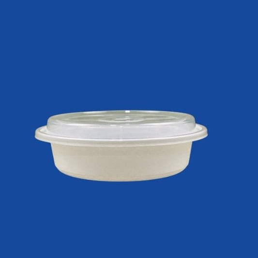 White 7 inch Rhino PP food container heavy duty microwave safe
